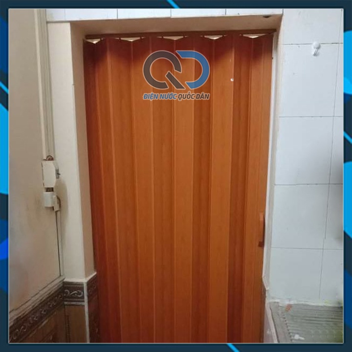 Cửa Xếp Nhựa Nhà Vệ Sinh 0,7x1,8m-0,8x1,8m giá rẻ - Siêu bền, Vân Cửa Đẹp