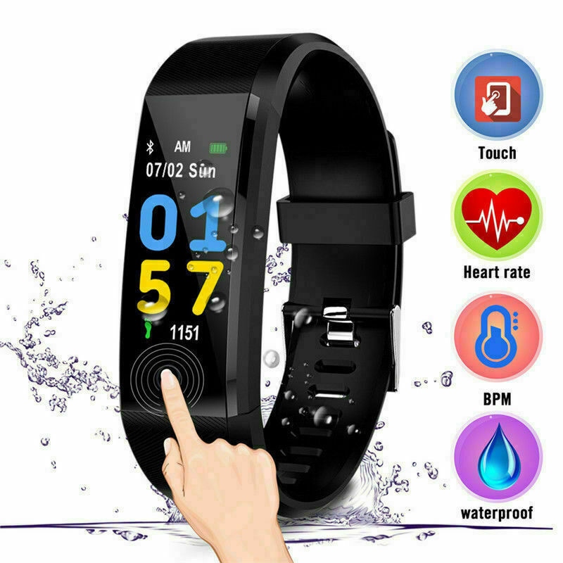 Smart Wristband fitness tracker Health Monitor Heart rate Blood Pressure