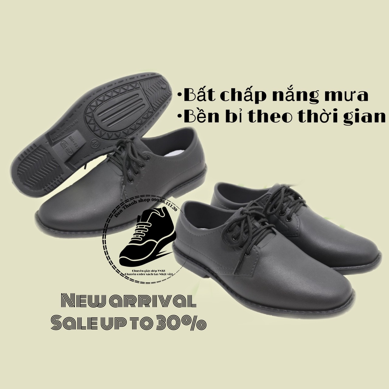 [HCM]GIÀY TÂY NAM BẤT CHẤP NẮNG MƯA BỀN BỈ