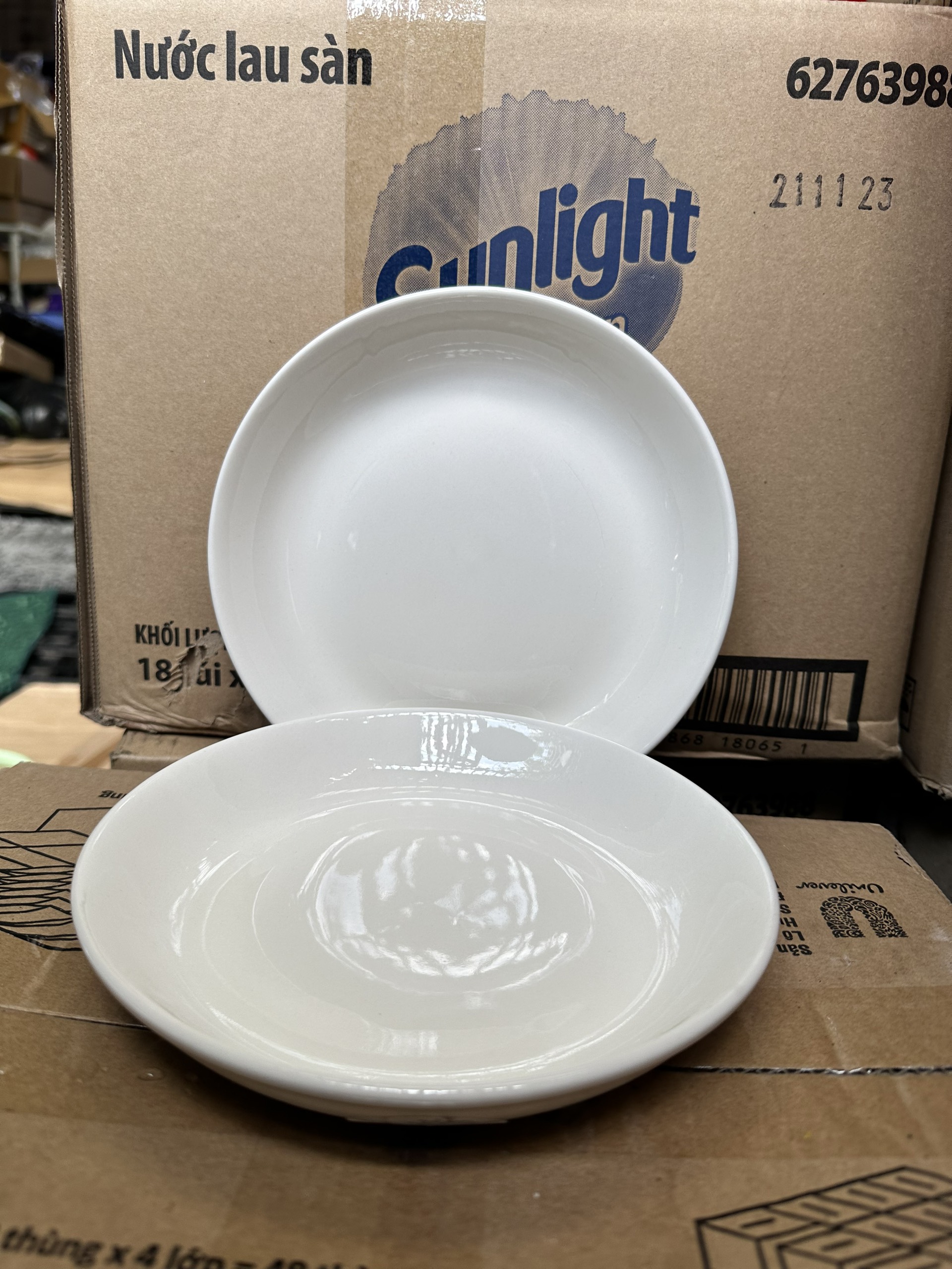 Đĩa sứ 7 inch đường kính 17,5 cm trắng tròn vuông các loại sâu lòng , đĩa nông lòng