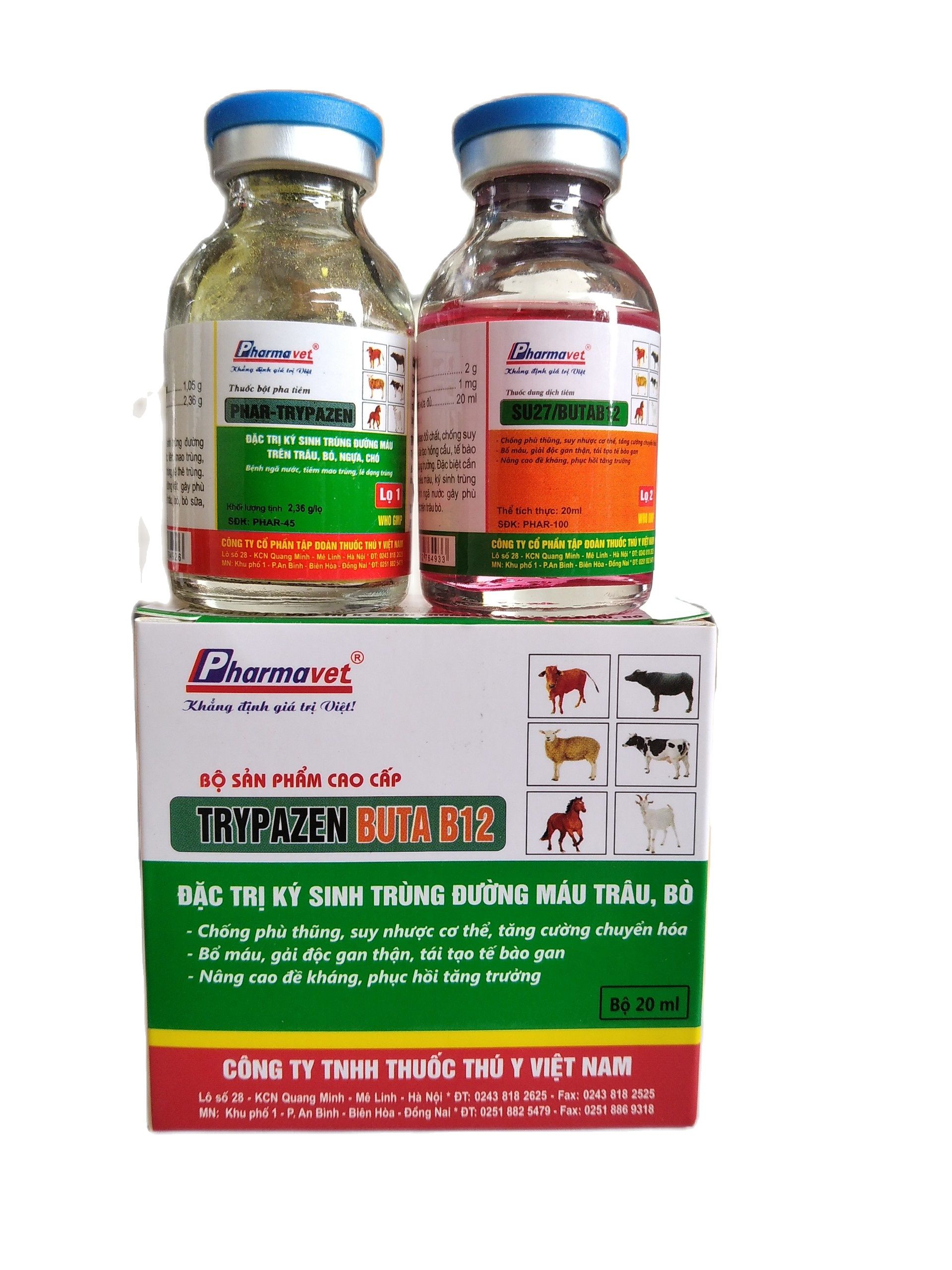 KST ĐƯỜNG MÁU - TRYPAZEN BUTAB12 - RUVET VIỆT NAM - DỤNG CỤ THÚ Y - THUỐC THÚ Y