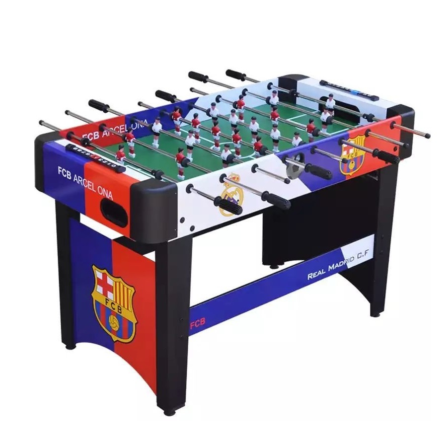 Bàn Bi Lắc Bóng Đá 1m2 Cỡ Lớn 8 Tay Cầm, Bàn Bi Lắc Real Barca 1.2m, Banh Bàn Foosball Thể Thao Vận Động Cho Người Lớn, Trẻ Em, Văn Phòng Xsport
