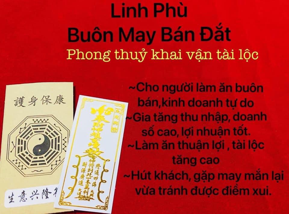 Linh phù buôn may bán đắt dán điện thoại, cửa nhà văn phòng để bóp ví đã gia trì