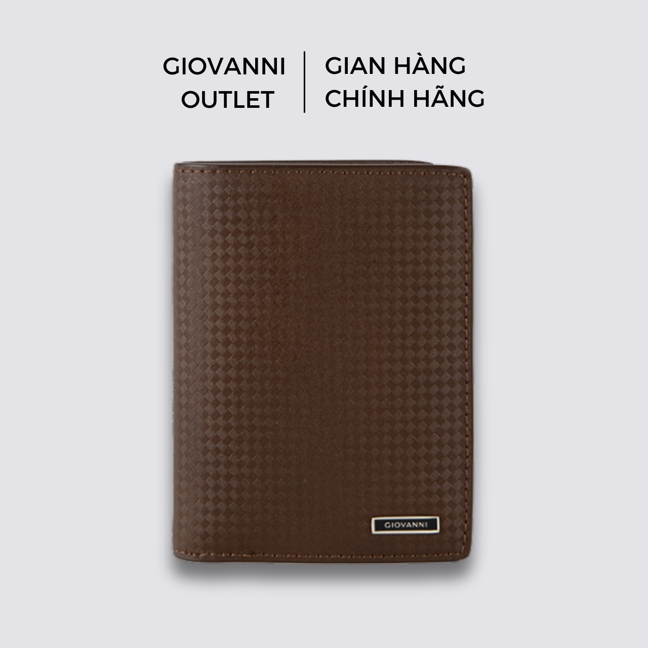 Ví Da Nam GIOVANNI Dáng Đứng Da Bò Dập Vân Saffiano Cao Cấp GWL0068-2