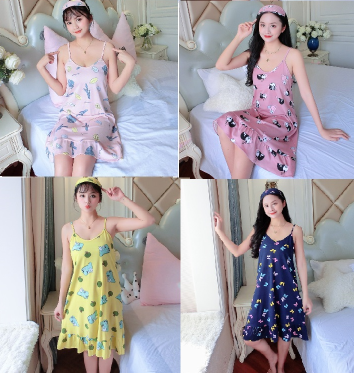 Váy ngủ lụa ren cao cấp thanh lịch VN057  Hana Lady