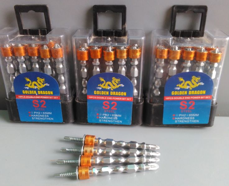 Mũi Bắn Vít Nam Châm Hai Đầu Thép Trắng S2 Hít Cực Mạnh, Có Khớp Giảm Chấn Bảo Vệ Máy Khoan Giá Rẻ Npp.