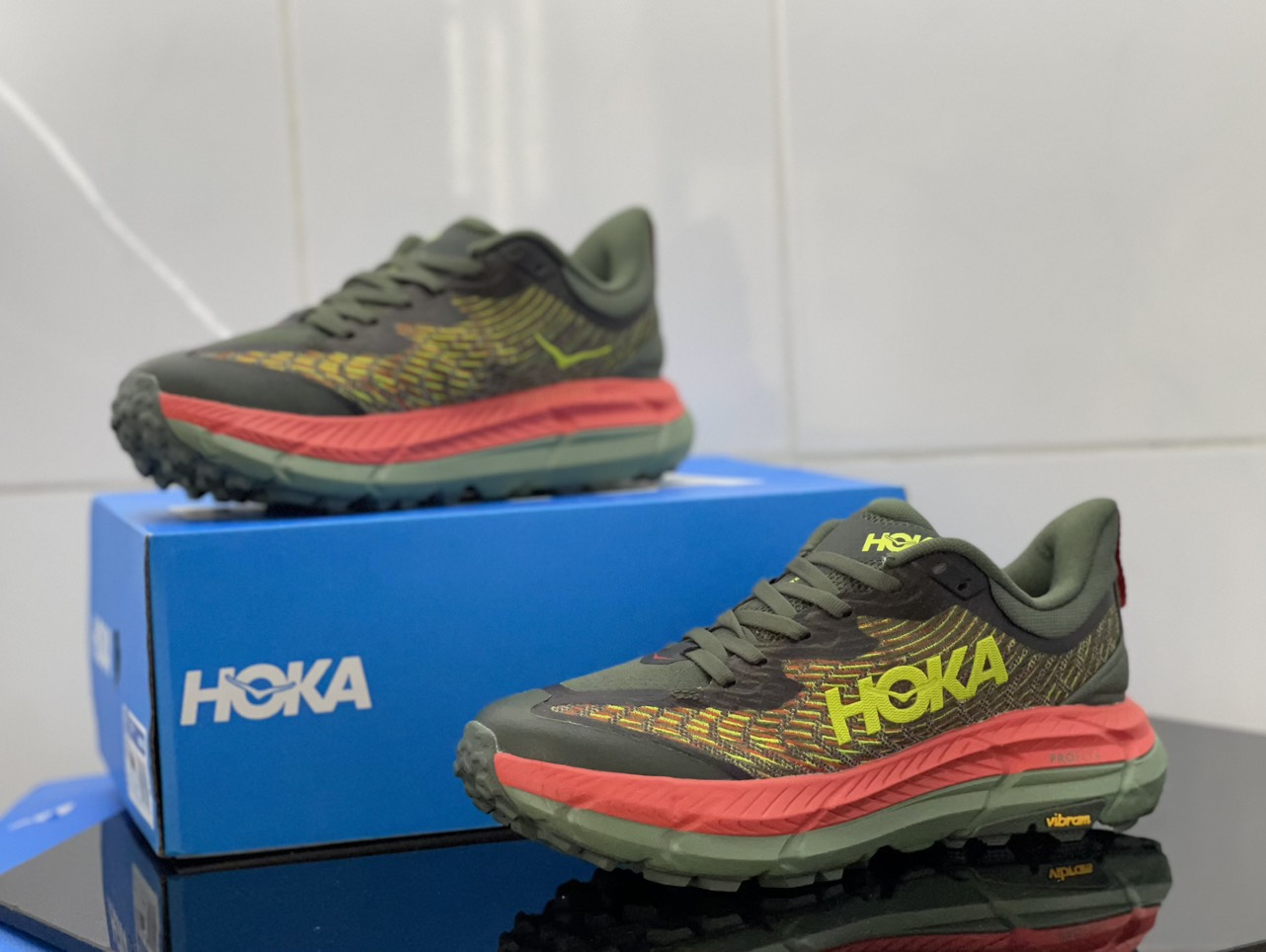 giày thể thapo giày chạy bộ unisex - Hoka Mafate Speed 4 chính hãng - tặng kèm tất