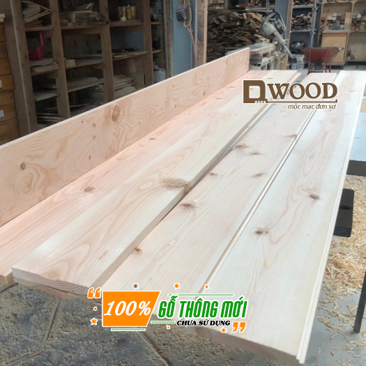 [HCM]Tấm Gỗ Thông DWOOD Mới 100% KT 100 x 24cm Đã Xử Lý 10 Mặt Láng Mịn