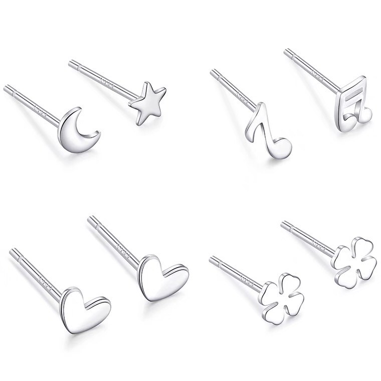 Bông tai mon lilas họatiết đáo bạc 925 cá tính - k204002