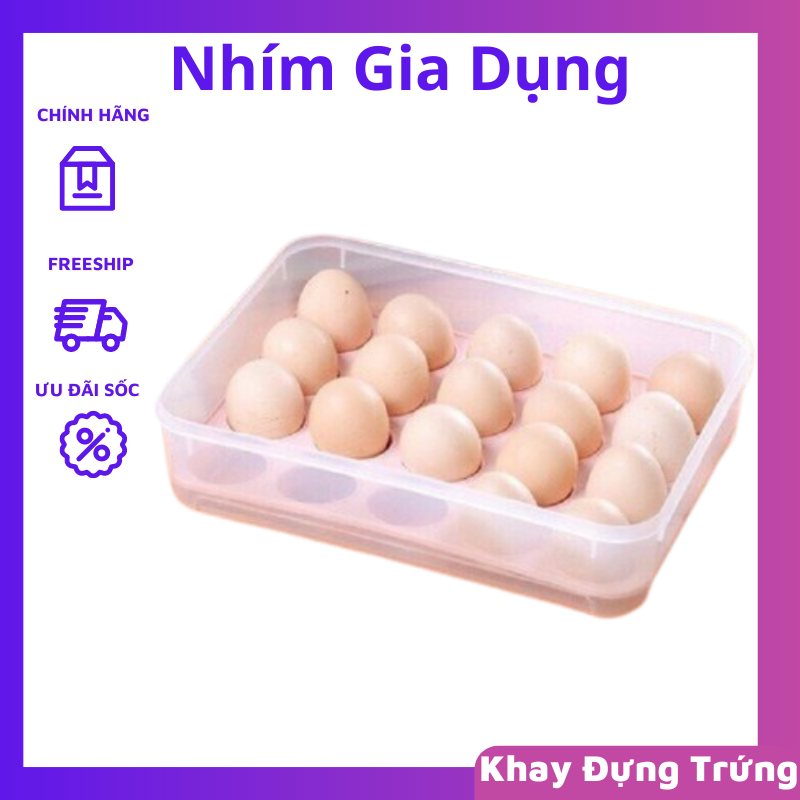 Hộp, Khay Đựng Trứng Gà ,Trứng vịt 24 Ô Siêu To Chất Liệu Nhựa Cao Cấp