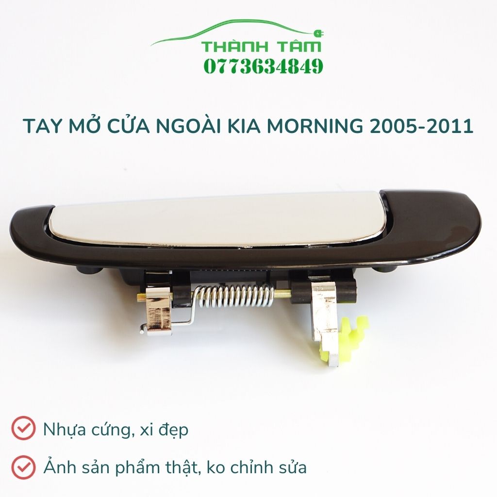 Tay mở cửa ngoài kia morning mạ crom đen 2005-2011/tay nắm cửa ngoài kia morning mạ crom đen 2005-2011