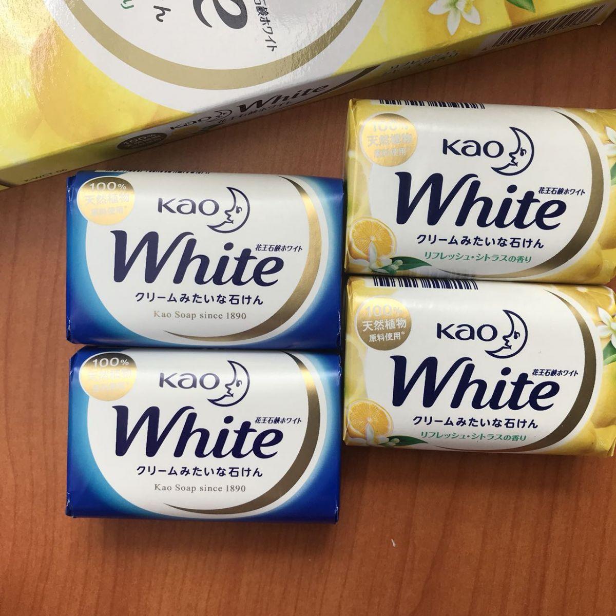 [Sale] Combo 2 bánh xà phòng làm trắng da, khử mùi hôi KAO - Hương Thơm Sữa , Hương Cam 130g ( Mẫu mới - Nội địa Nhật )