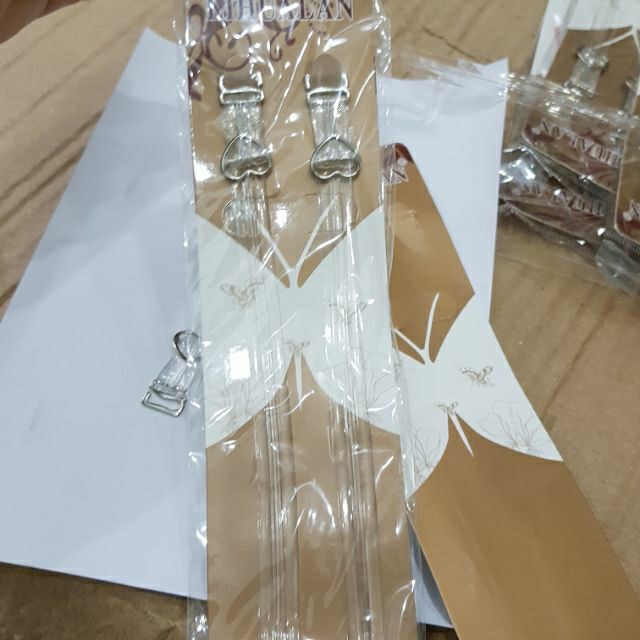 Sỉ Đôi dây áo lót quai trong silicon khoá trái tim cao cấp