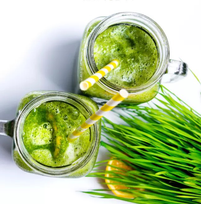 Bột cỏ lúa mỳ sấy lạnh nguyên chất, kiềm hóa và thải độc cơ thể