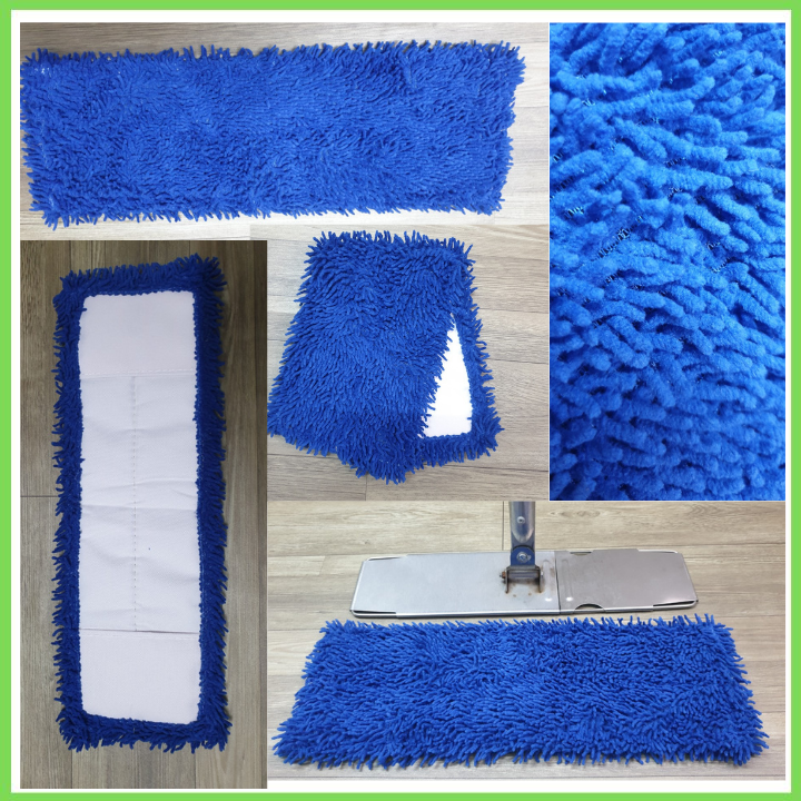 Bông nùi lau nhà san hô thay  thế 40cm (phủ bì 45x15cm) miếng lau bẹ chữ nhật Dầy Chắc sợi microfiber siêu sạch siêu thấm hút