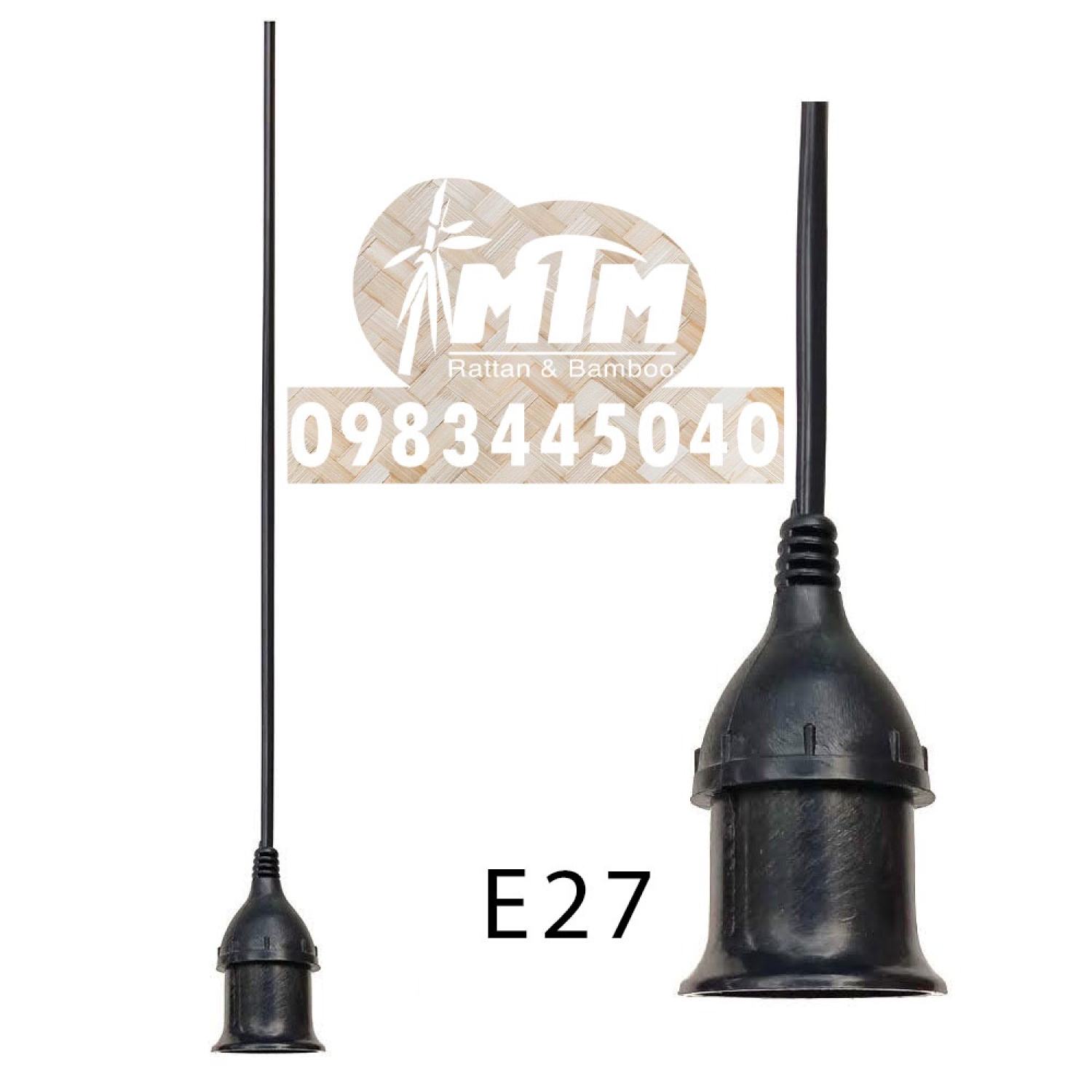 Dây đui đèn đúc E27 - đuôi xoáy, chống nước