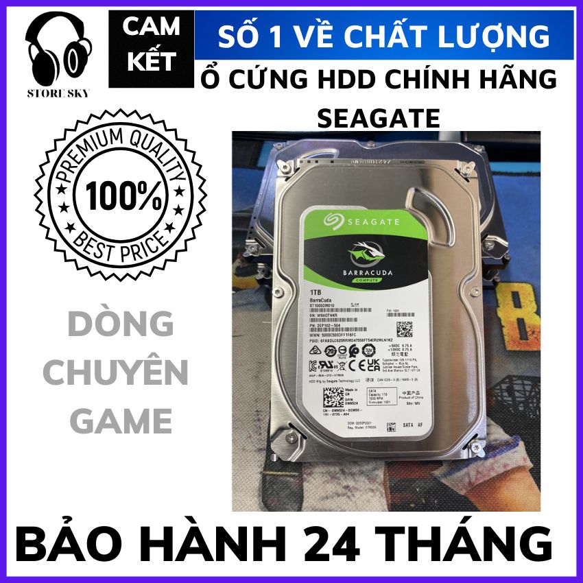 Ổ cứng hdd seagate skyhawk 500g- 1tb 3.5″ sata 3 hàng chính hãng bảo hành 24 tháng st48, stsky