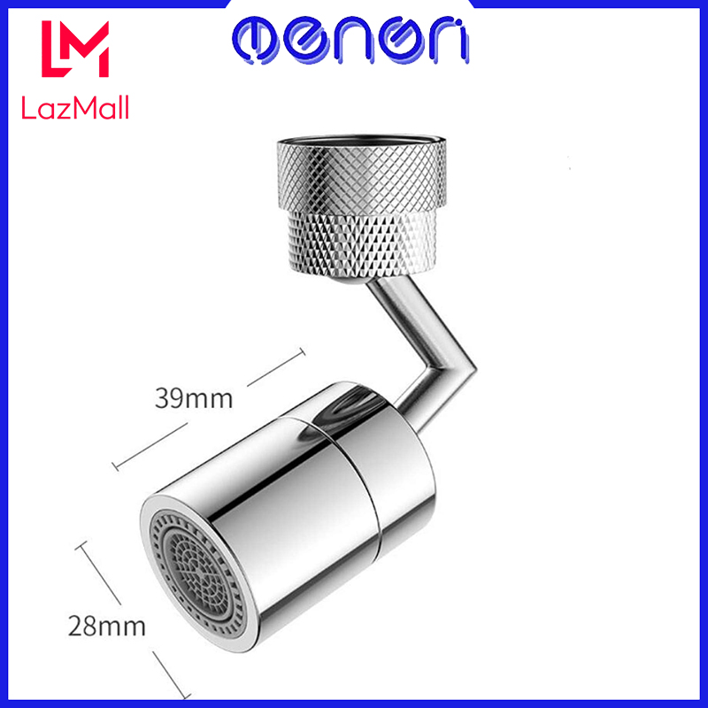 Đầu nối vòi nước xoay 720 độ tăng áp lực nước có ren chuyển đổi phù hợp với nhiều loại vòi nước - OENON