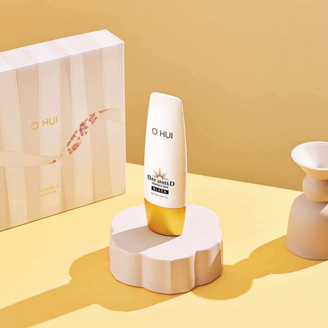 Set chống nắng ohui day shield perfect sun black spf50+ / pa+++ 50ml