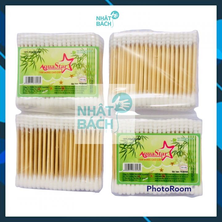 Tăm bông, Bông ráy tai lõi cây Trúc cao cấp AquaStar