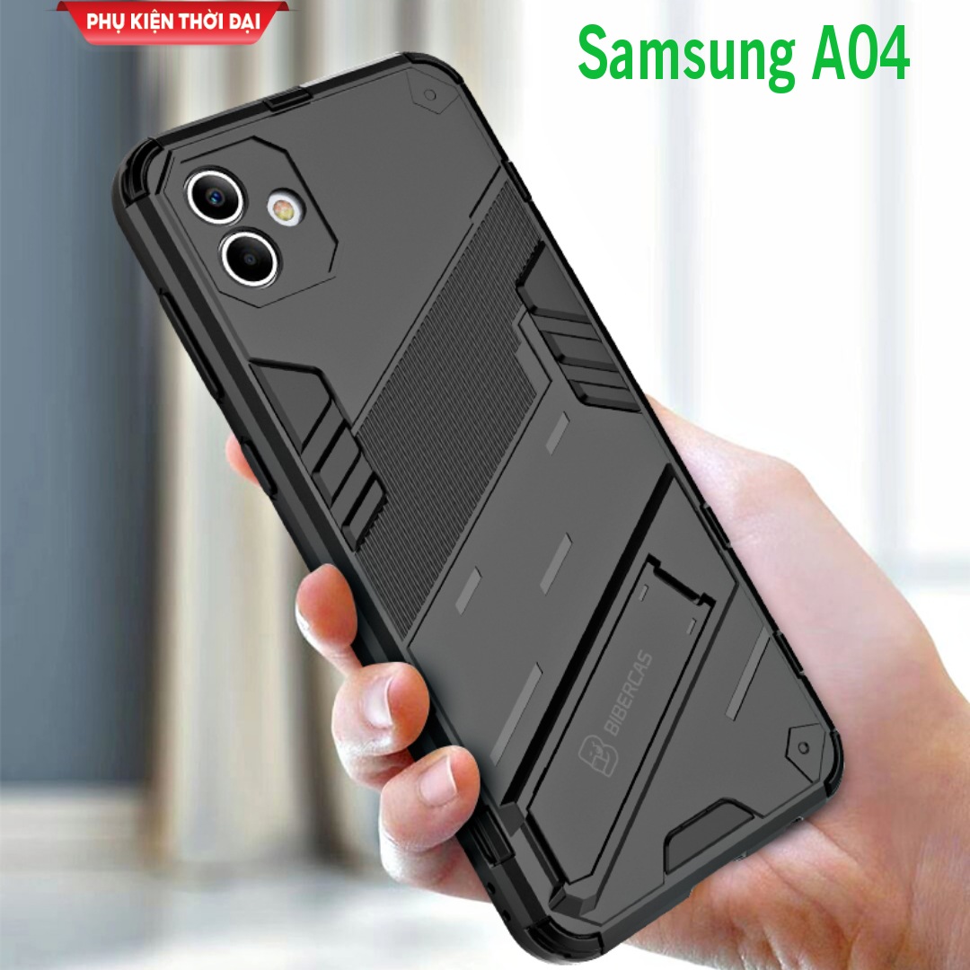 Ốp lưng Samsung Galaxy A04 chống sốc giá đỡ kiểu dáng Iron Man Ver 2 thế hệ mới