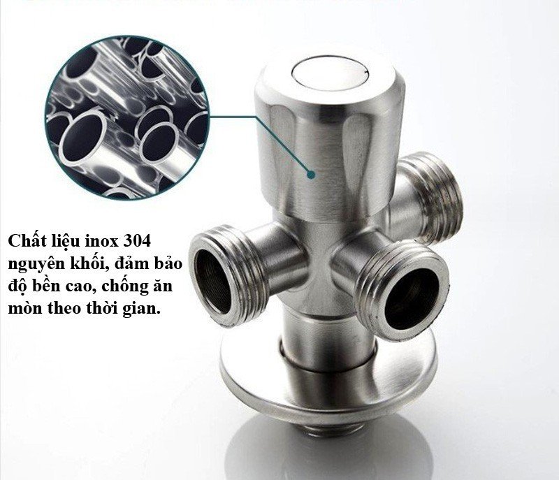 Van chia nước Richtree có khóa tổng ON/OFF, thiết kế giúp chia đường nước,chất liệu Inox sus 304 bên trong lõi đồng bền bỉ, vàn có khóa an toàn ( Nhiều mẫu)