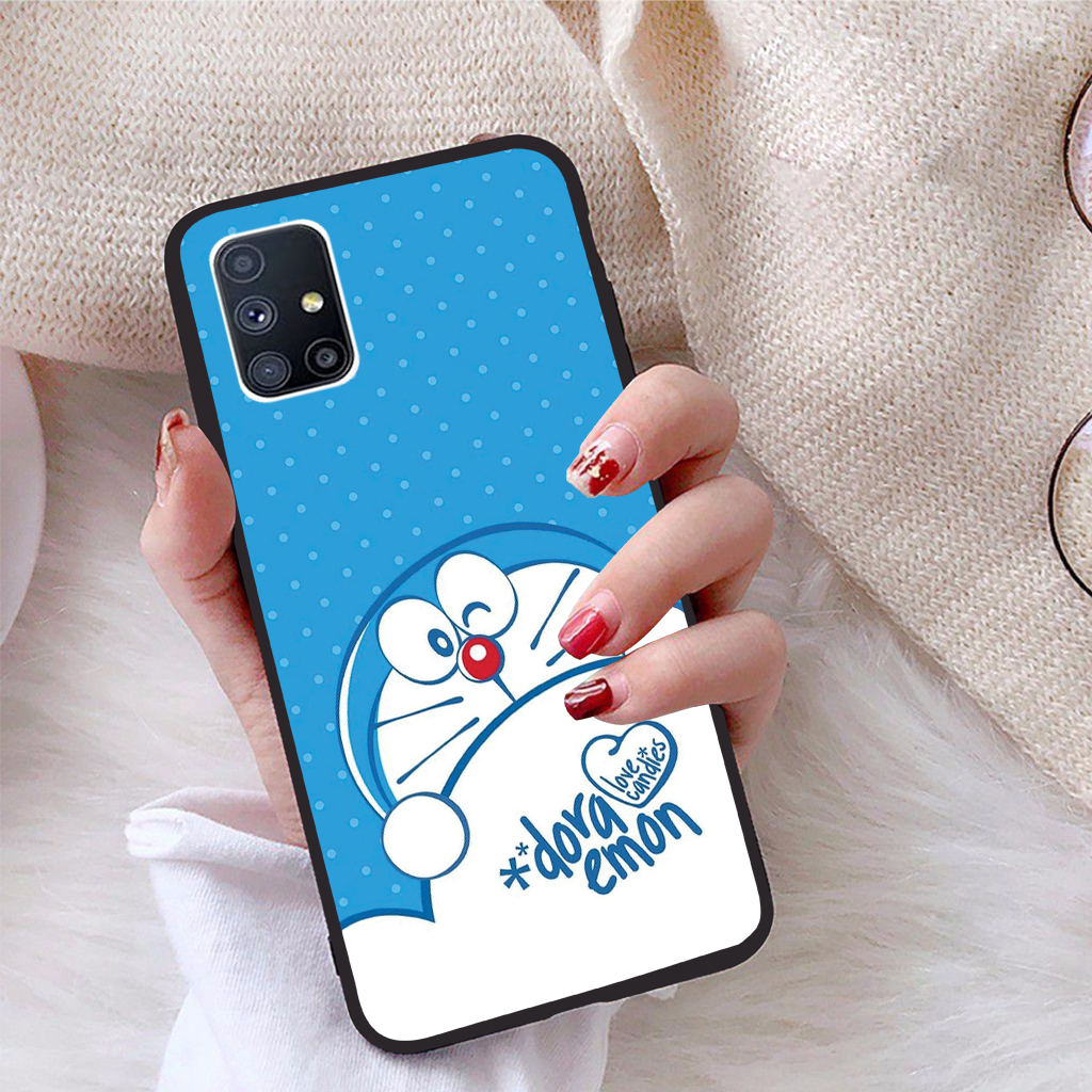 [HCM]Ốp lưng iCase dành cho Samsung Galaxy M51 viền dẻo TPU BST Mèo Máy Thông Minh