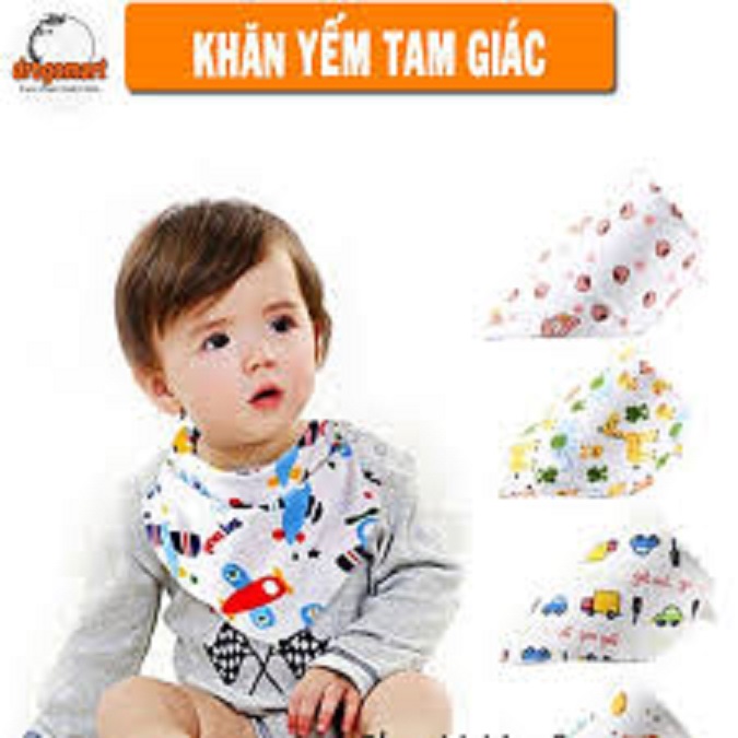 Khăn/Yếm xô tam giác bấm cúc cho bé
