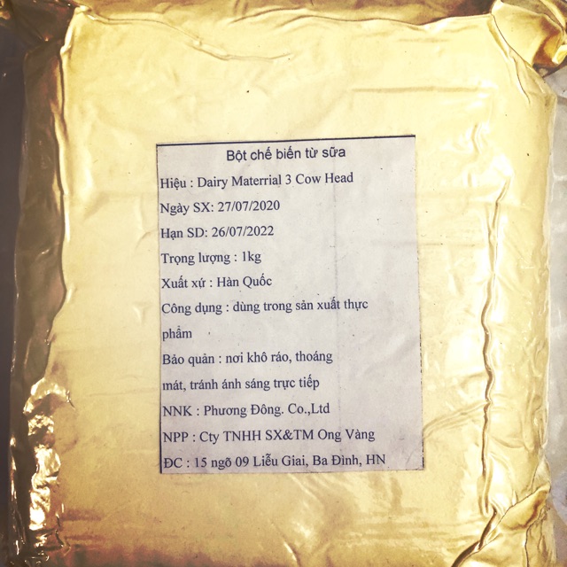 Bột Sữa Nguyên Kem Hàn Quốc Hiệu 3 Cow 1Kg