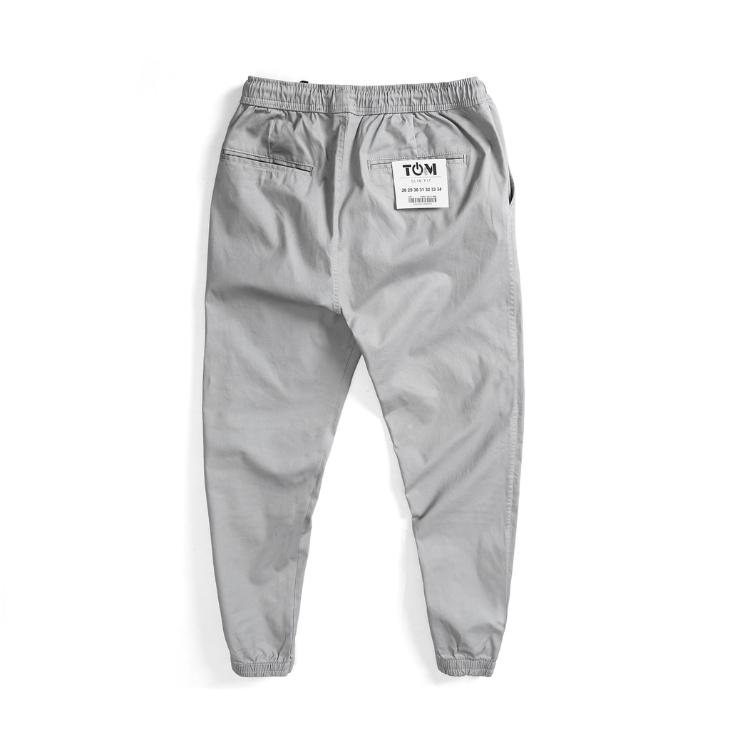 Quần jogger tóm nam/nữ chất vải kaki co giãn cao cấp. màu xám.