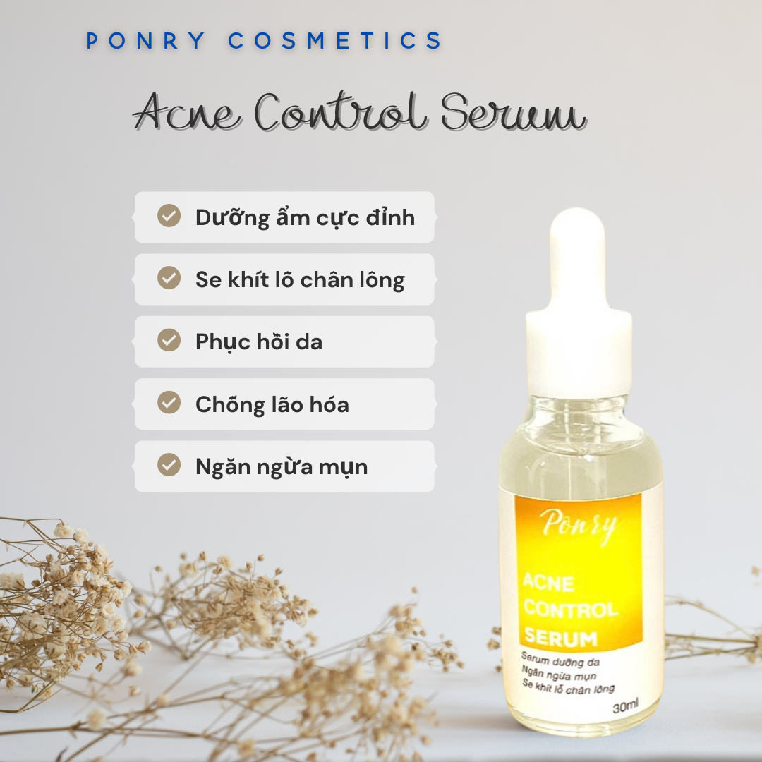 Serum Ponry mẫu mới chuyên cấp ẩm, phục hồi da, ngăn ngừa mụn (Tặng kèm quà xinh)