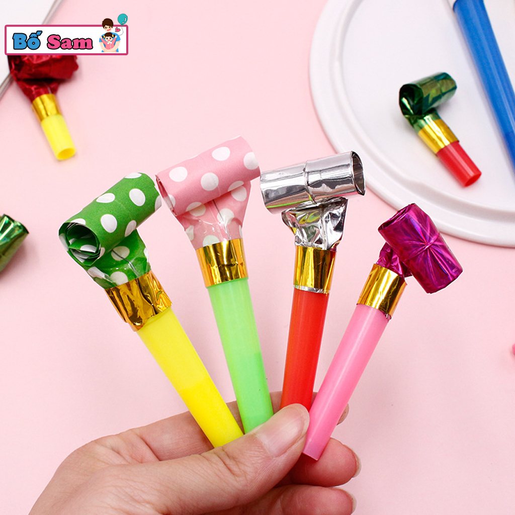 Bộ 5 Kèn thổi sinh nhật, party buổi tiệc vui nhộn, kèn lưỡi ngộ nghĩnh Shop Bố Sam