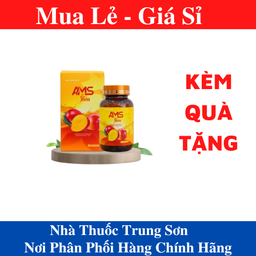 Viên Uống Hỗ Trợ Giảm Cân AMS Slim, Giúp Kiểm Soát Cân Nặng – Hộp 30 Viên