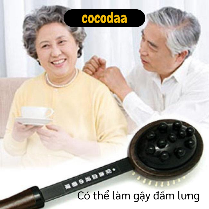 Dụng cụ đám lưng - Cây massage cổ, vai, gáy 3in1 - Cây gãi lưng tiện dụng - Dụng cụ đấm lưng massage