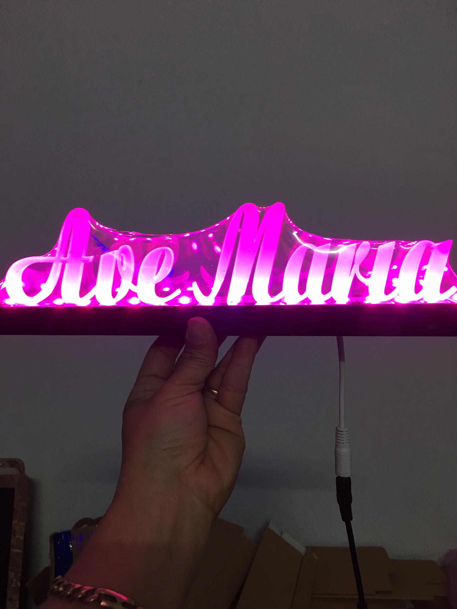 Tranh điện - đèn led đổi màu - ave maria