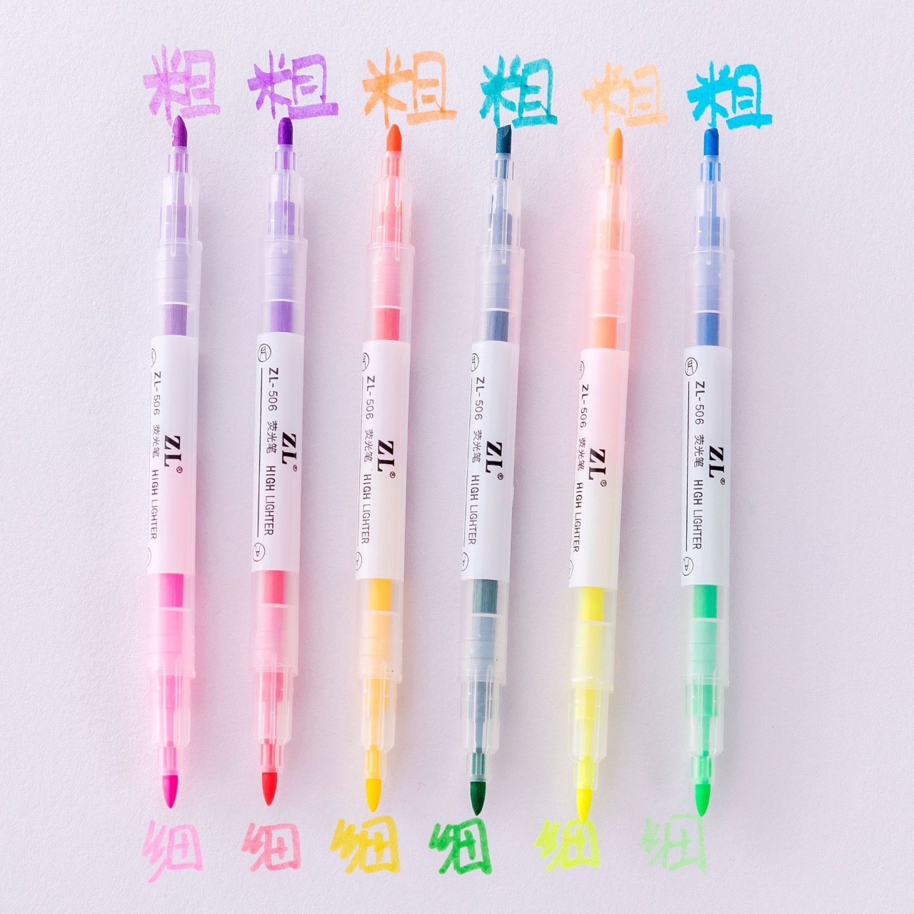 Sét 6 bút highlight 12 màu mochi ba tri