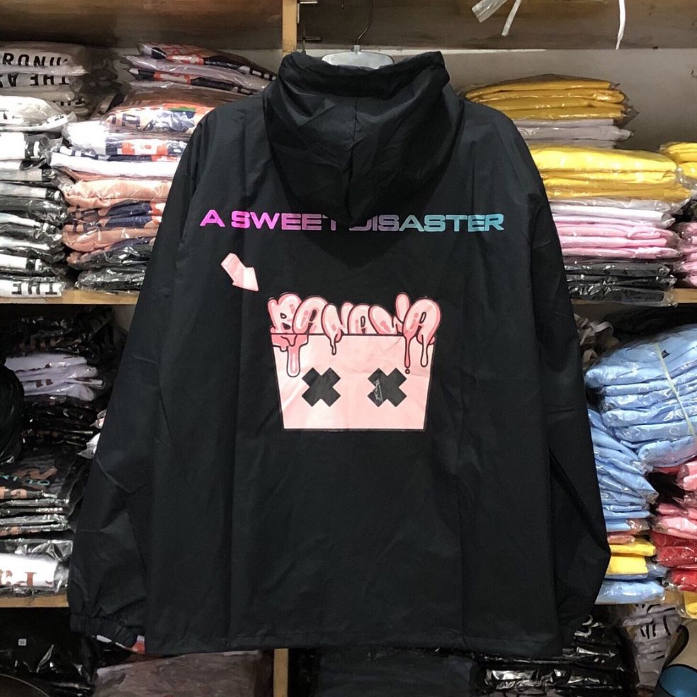 [HCM]Áo khoác dù Banawa ảnh thật (Đen/Trắng/Hồng/Xanh Ngọc) - A Sweetdisaster Jacket Wet Real Photo