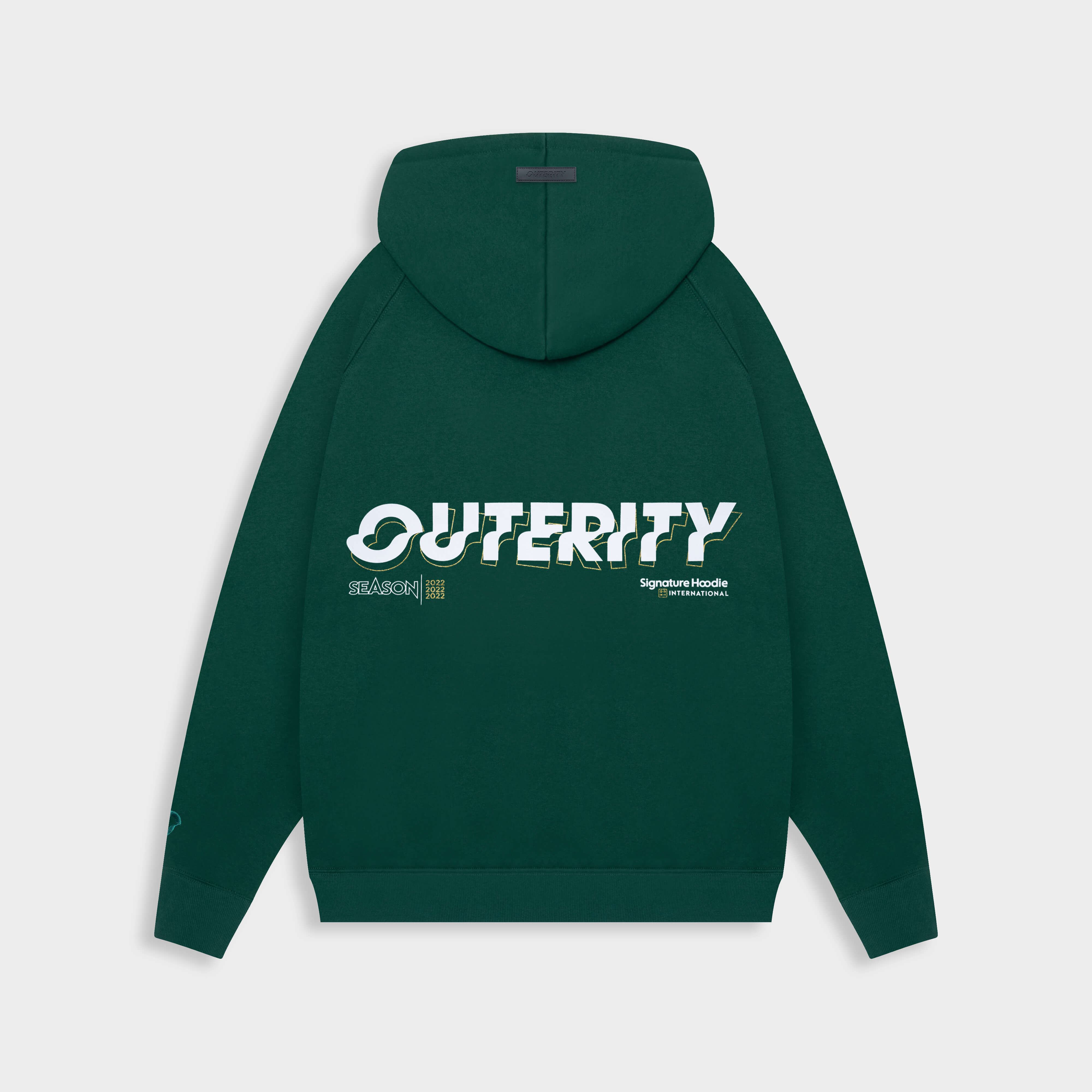 Áo hoodie outerity signature season 2022 / màu xanh lá - ort.b 203
