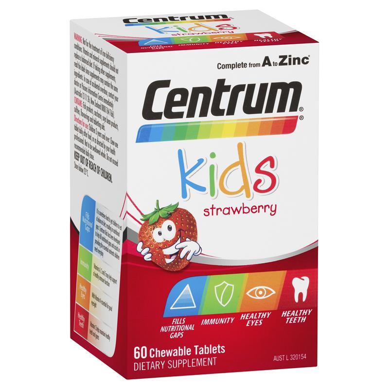 HCMKẹo Vitamin Centrum Kids Multi Vitamin Dành cho trẻ biếng ăn 60 viên