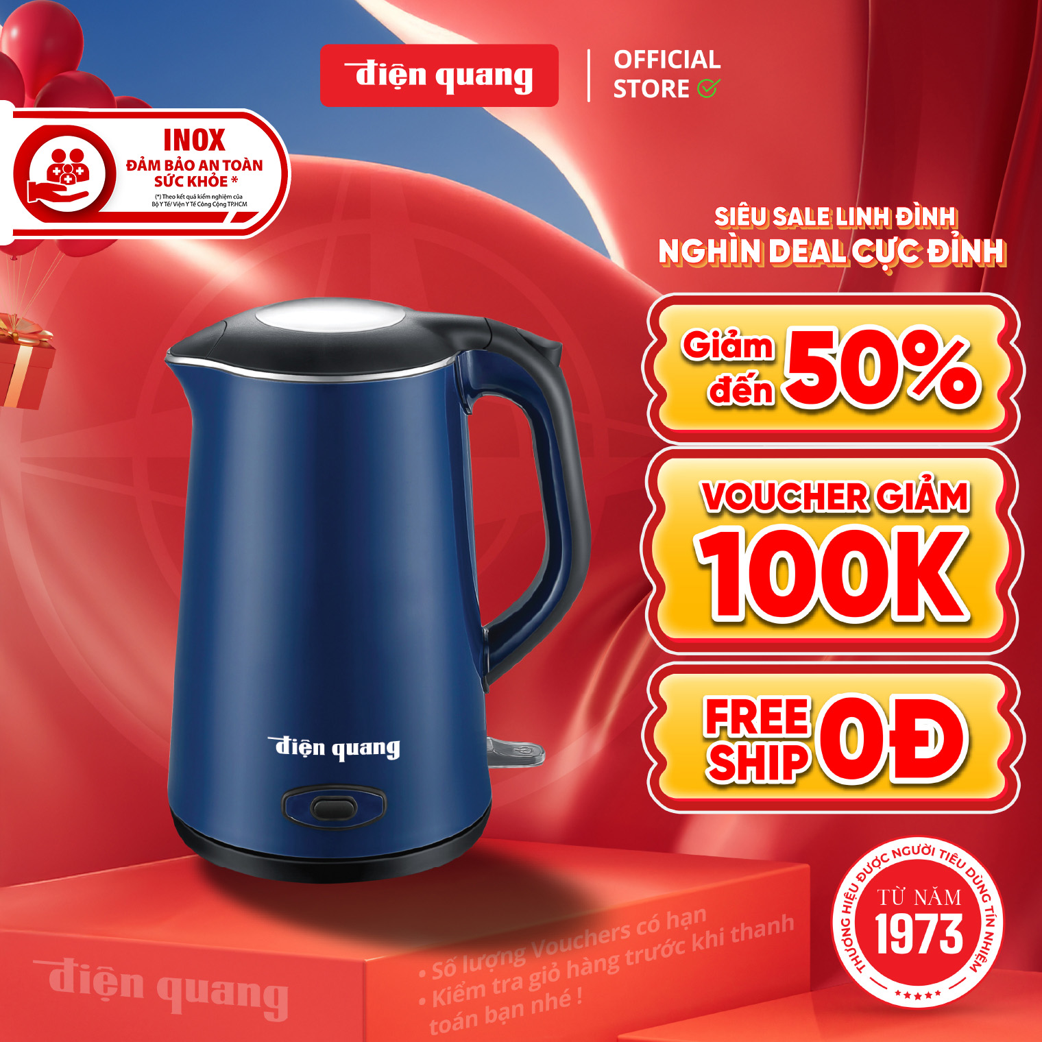 Ấm đun nước cao cấp điện quang đq ekt09 1515 b kw