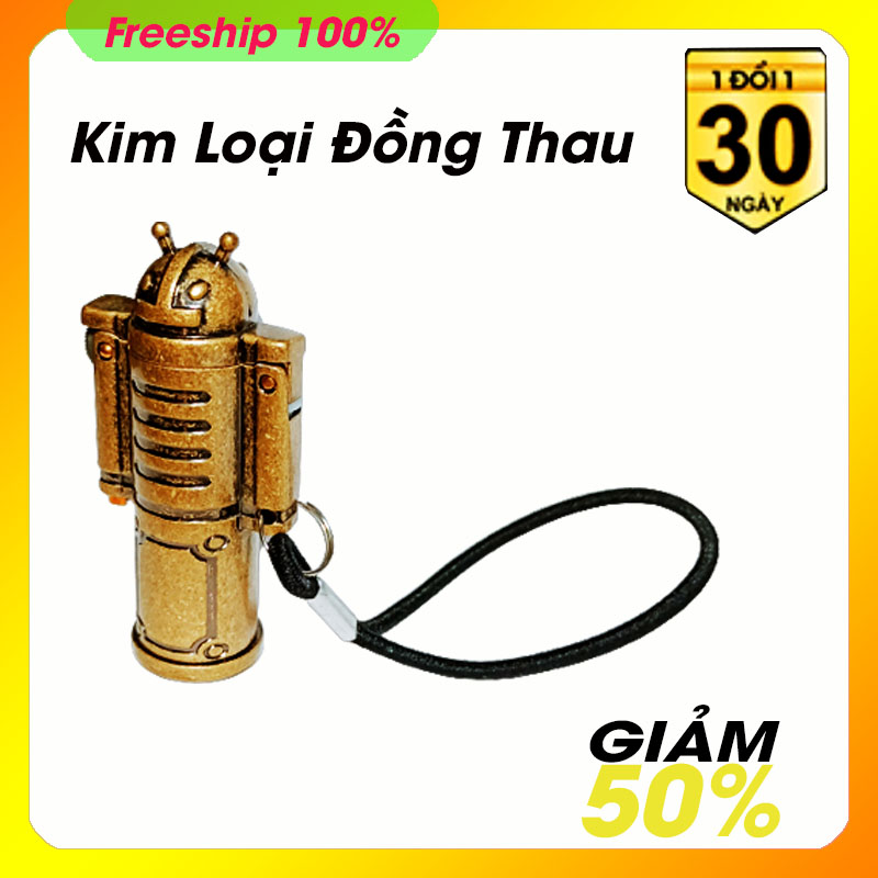 Bật lửa móc khóa dofin cá heo D1989 hình ROBOT  sài xăng đá bấc độc đáo bền đẹp.phong cách mạnh mẽ