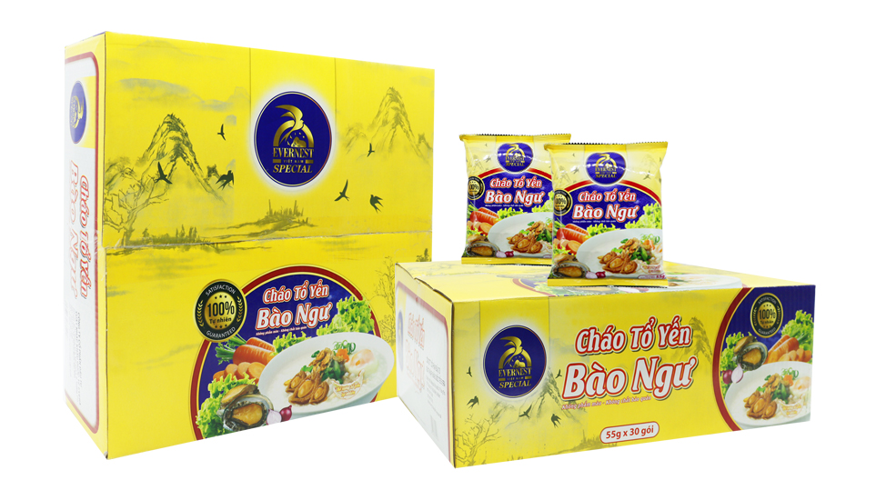 Cháo Tổ Yến Bào Ngư Evernest Special THÙNG 30 GÓI (55gr x 30 gói)