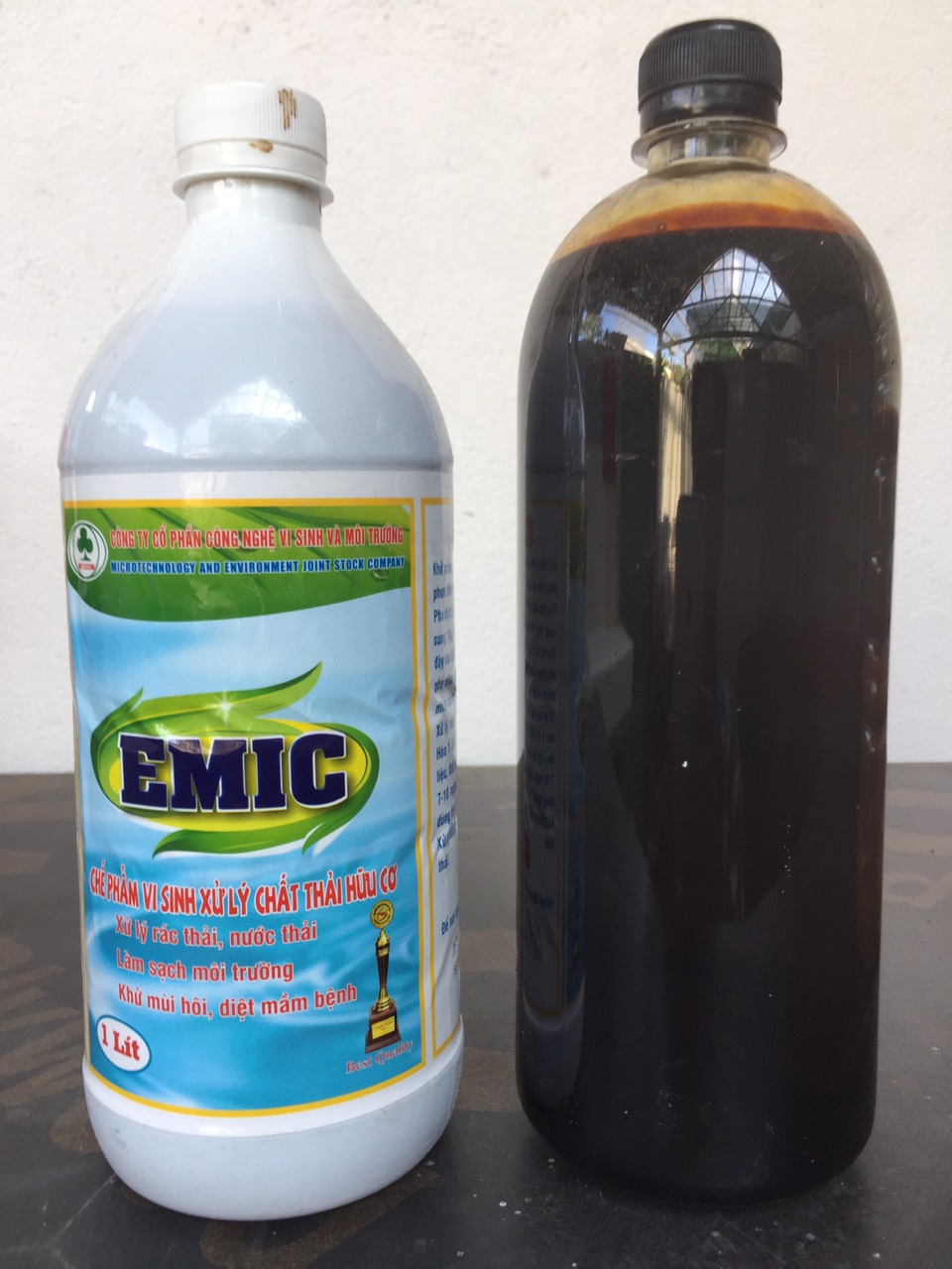 combo 1 chai EMiC + 1 lít mật rỉ đường tạo 20 lít men thứ cấp ủ dịch đậu tương, đạm cá