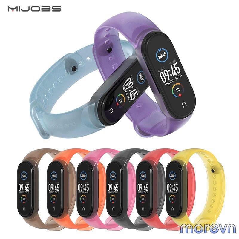 Dây Đeo Silicon Trong Suốt Mi Band 5  Mijobs - Dây Đeo Thay Thế Miband 5 Bản Trong Suốt (Mijobs)
