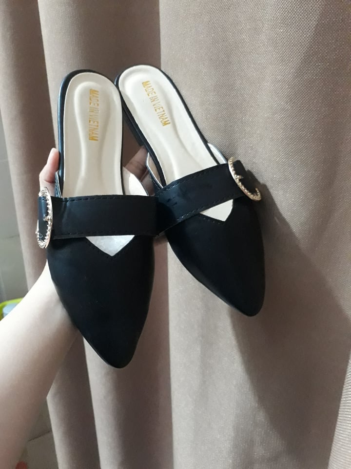 Dép sục da phối khóa xinh