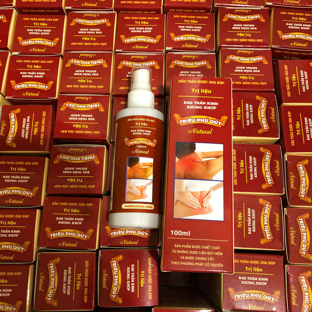 Tinh dầu triệu phú quý xoa bóp giảm đau cơ xương khớp, chai xịt 100ml