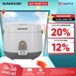[ƯU ĐÃI 2 TẦNG VOUCHER] Nồi cơm điện 1.8L Sunhouse SHD8611 - Chống dính 2 lớp - Làm nóng nhanh Tiết kiệm điện - Bảo hành 12 tháng