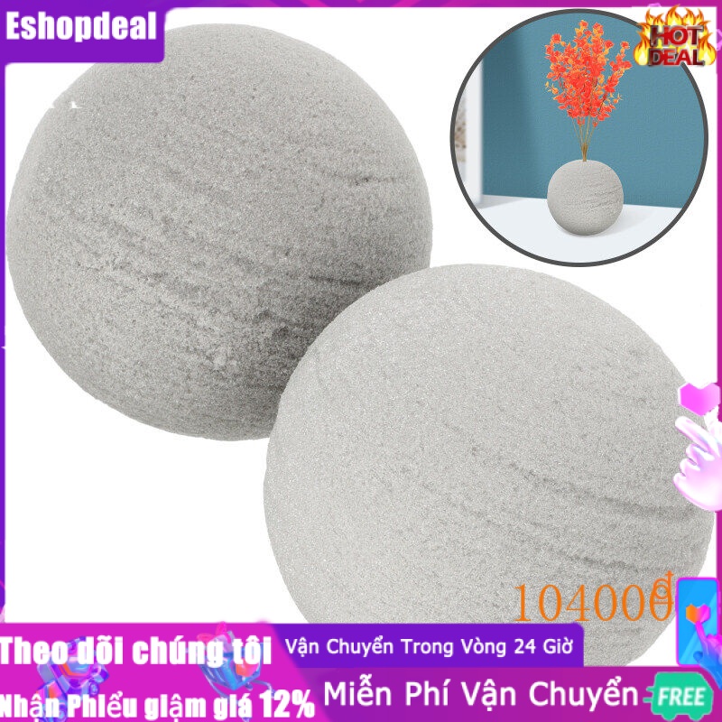 Eshopdeal 2 quả cầu bọt Hoa Quả Cầu Hoa hình tròn Bóng Xốp sắp xếp hoa tự gấp