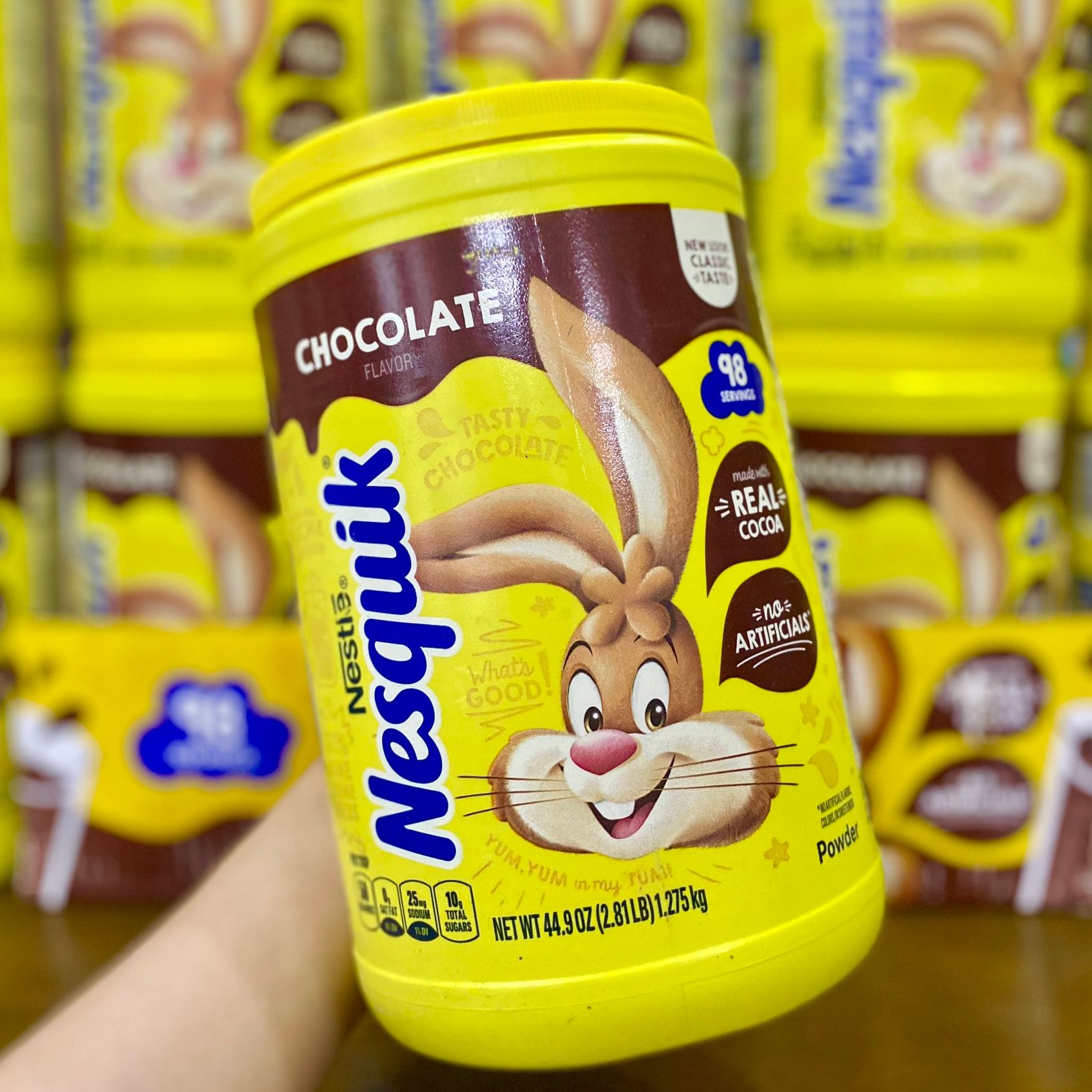 Bột Chocolate Nesquik hộp 1,275kg
