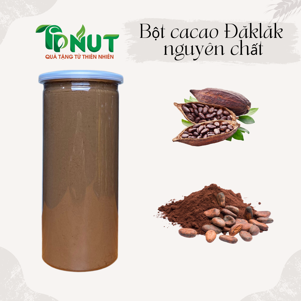 500g Bột cacao nguyên chất ĐăcLăk